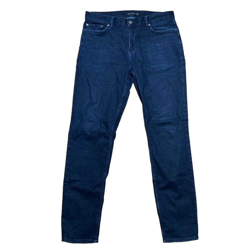 Banana Republic Jeans Mens 33x34 (34x32) Dark Wash Athletic Tapered Fit Stretch